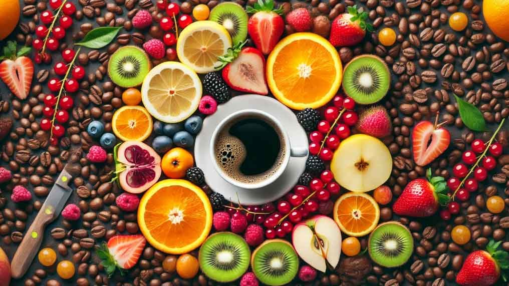 granos de café con sabor frutal