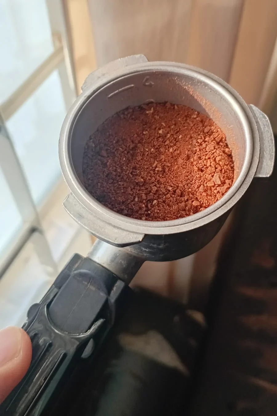 filtro de café con molienda fina
